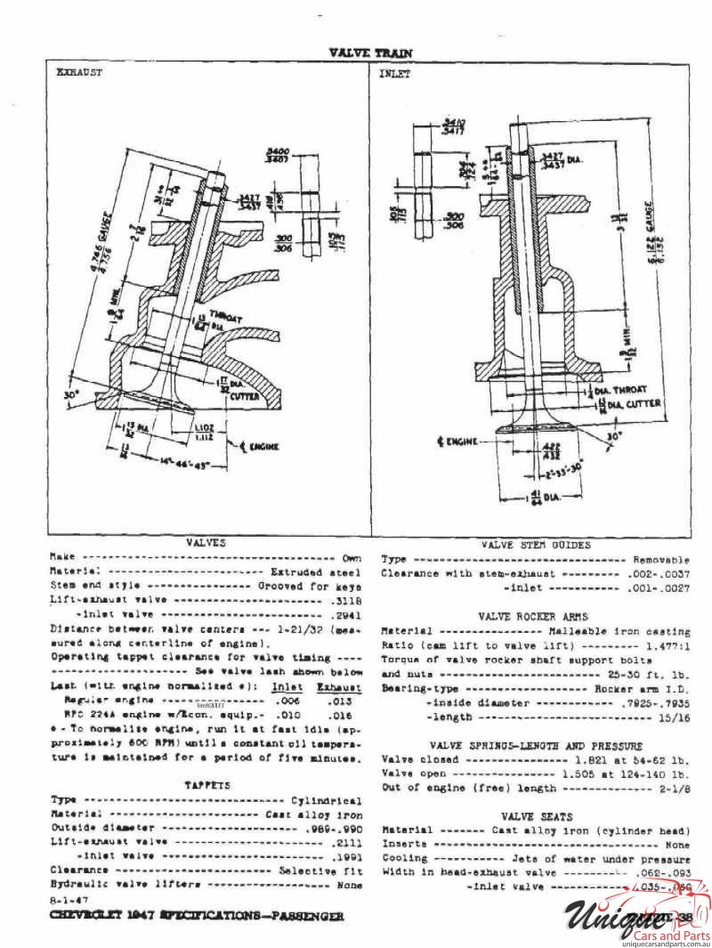 1947 Chevrolet Specifications Page 7